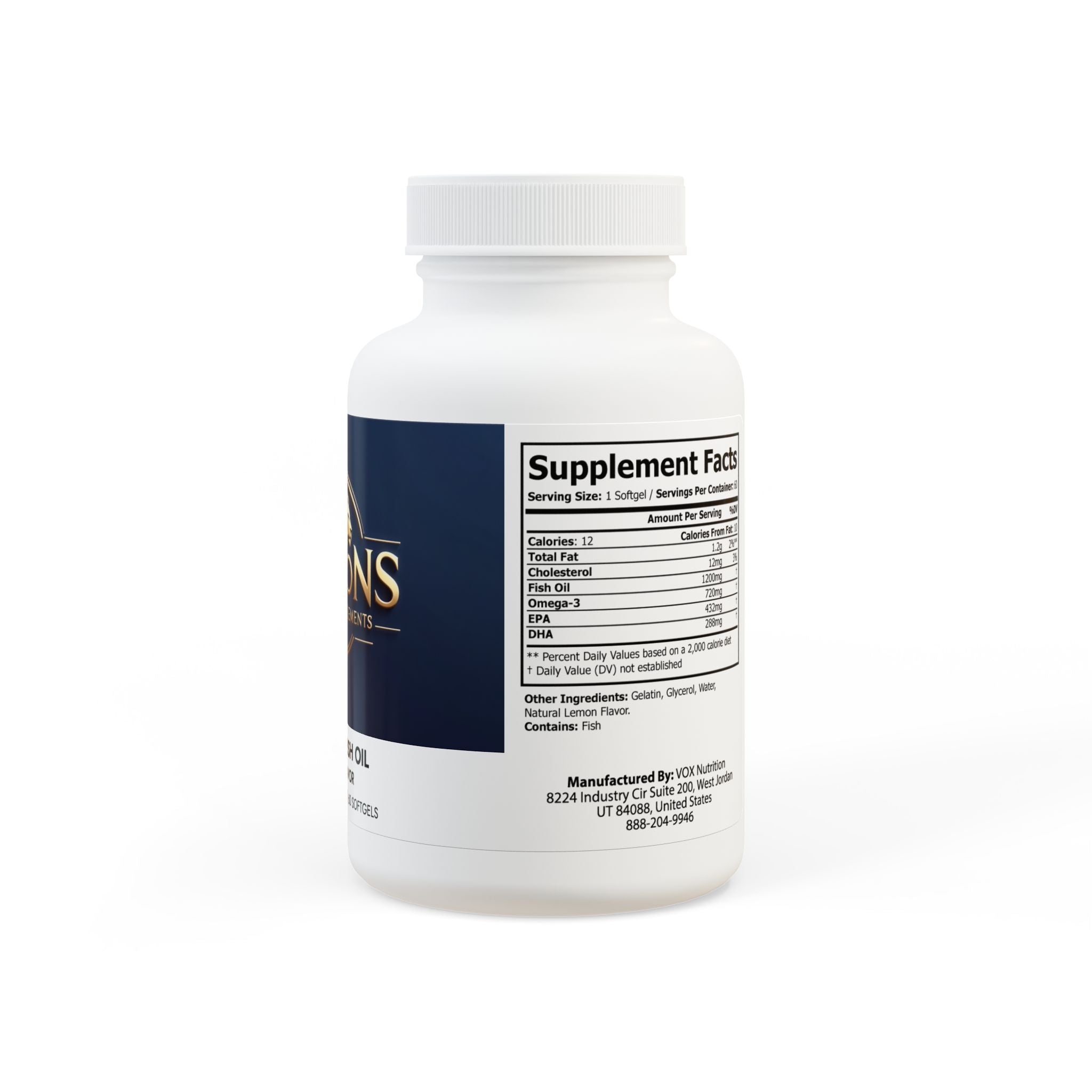 Omega 3 Fish Oil (60 Softgels)