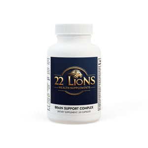 Brain Support Complex Supplement (60 Capsules) White bottle + cap Unflavored 60 Vegetable capsules