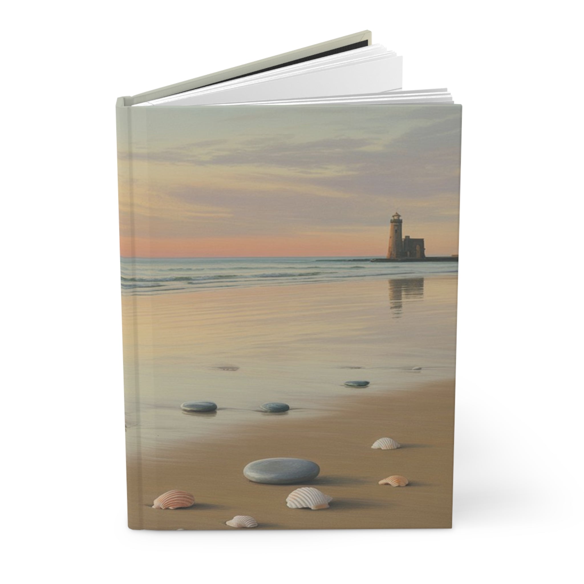 Serene Beach Hardcover Journal