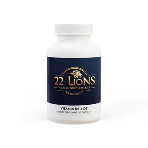 Vitamin K2 + D3 Supplement (60 Capsules) White bottle + cap Unflavored 60 Vegetable capsules