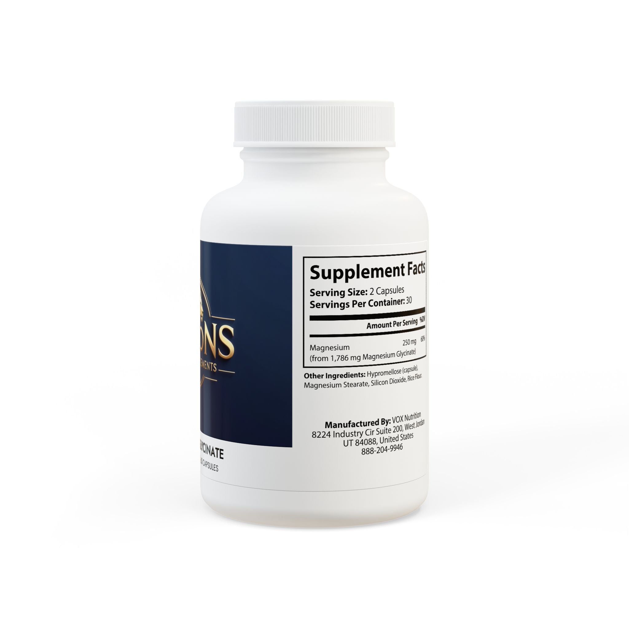 Magnesium Glycinate (60 Capsules)