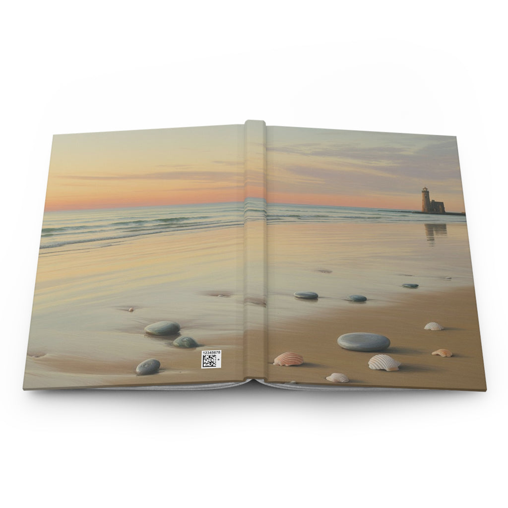 Serene Beach Hardcover Journal