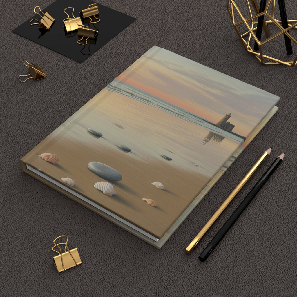 Serene Beach Hardcover Journal