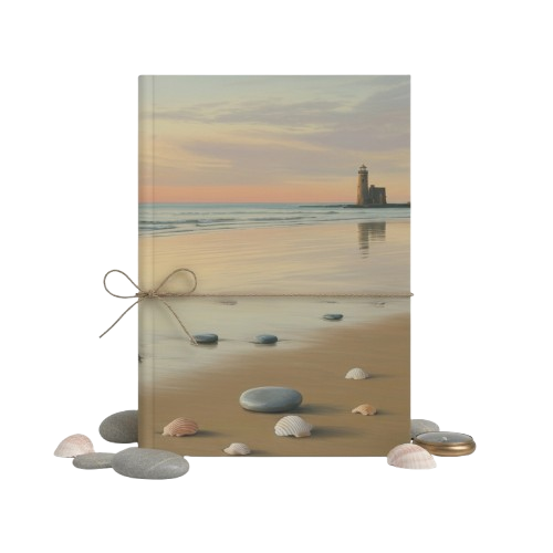 Serene Beach Hardcover Journal