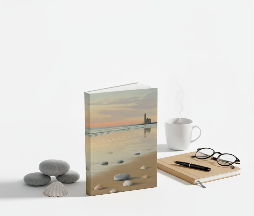 Serene Beach Hardcover Journal
